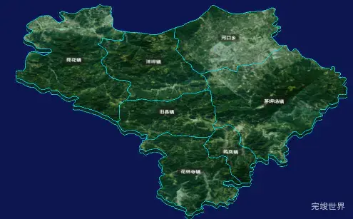 threejs宜昌市远安县geoJson地图3d地图自定义贴图加CSS3D标签