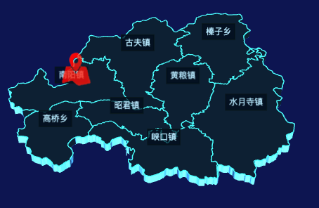 echarts宜昌市兴山县geoJson地图3d地图自定义图标