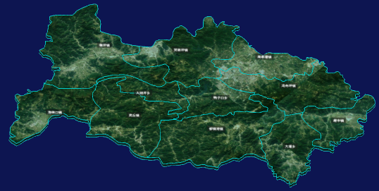 threejs宜昌市长阳土家族自治县geoJson地图3d地图自定义贴图加CSS3D标签