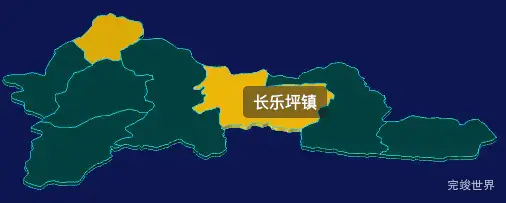 threejs宜昌市五峰土家族自治县geoJson地图3d地图指定区域闪烁
