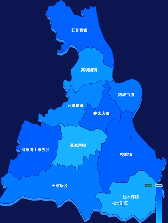 echarts宜昌市宜都市geoJson地图 visualMap控制地图颜色