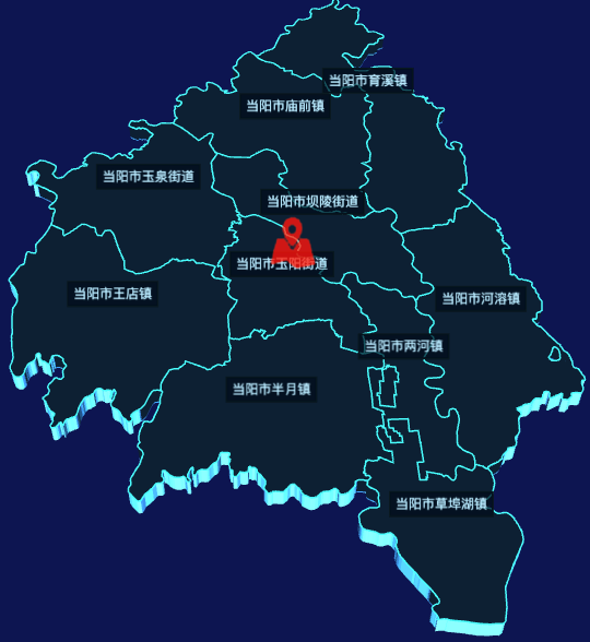 echarts宜昌市当阳市geoJson地图3d地图自定义图标