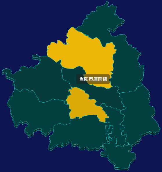 threejs宜昌市当阳市geoJson地图3d地图指定区域闪烁