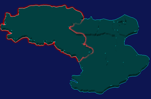threejs襄阳市襄城区geoJson地图3d地图红色描边闪烁警报