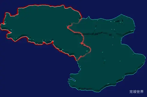 threejs襄阳市襄城区geoJson地图3d地图红色描边闪烁警报