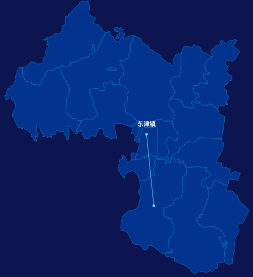 echarts襄阳市襄州区geoJson地图自定义引导线
