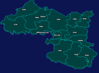 threejs襄阳市襄州区geoJson地图3d地图CSS3D标签