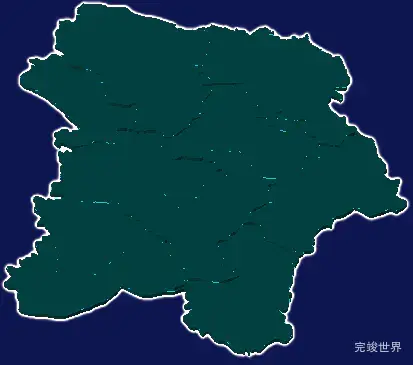 threejs襄阳市南漳县geoJson地图3d地图添加描边效果