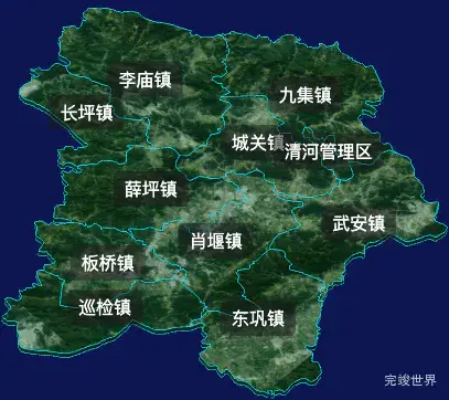threejs襄阳市南漳县geoJson地图3d地图自定义贴图加CSS2D标签
