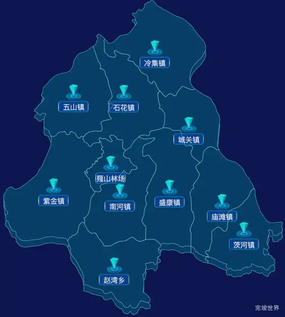echarts襄阳市谷城县geoJson地图点击跳转到指定页面
