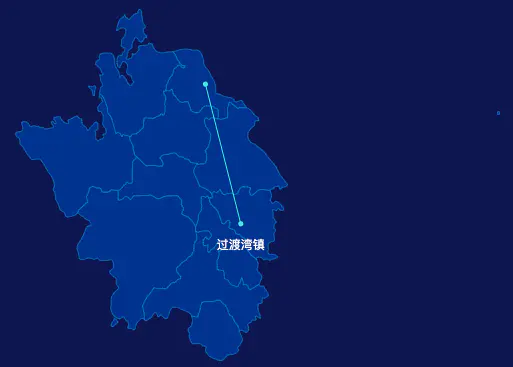 echarts襄阳市保康县geoJson地图自定义引导线