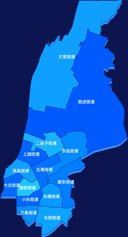 echarts沈阳市大东区geoJson地图 visualMap控制地图颜色