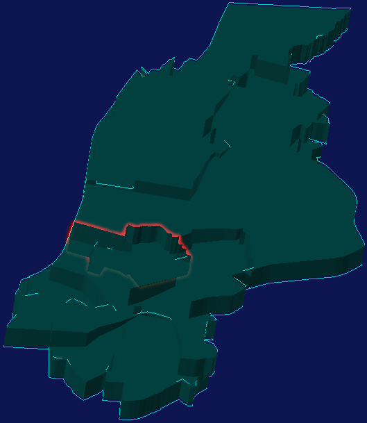 threejs沈阳市大东区geoJson地图3d地图红色描边闪烁警报