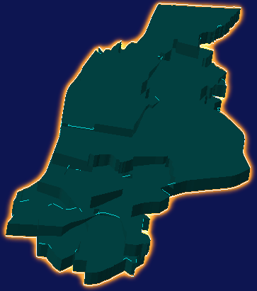 threejs沈阳市大东区geoJson地图3d地图添加金色效果
