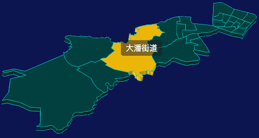 threejs沈阳市铁西区geoJson地图3d地图鼠标移入显示标签并高亮