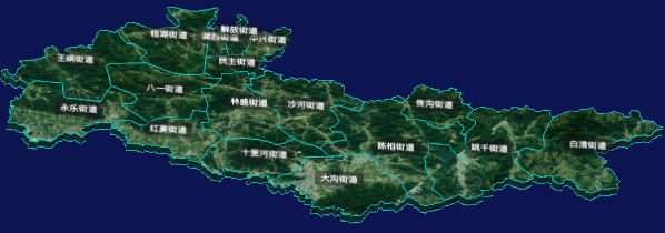 threejs沈阳市苏家屯区geoJson地图3d地图自定义贴图加CSS3D标签