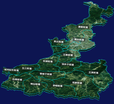 threejs沈阳市浑南区geoJson地图3d地图自定义贴图加CSS3D标签