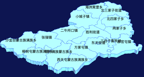 echarts沈阳市康平县geoJson地图3d地图