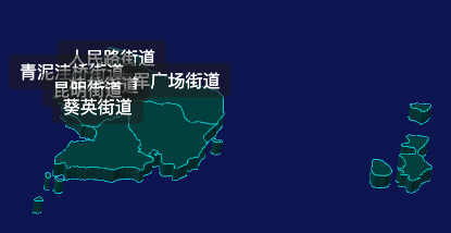 threejs大连市中山区geoJson地图3d地图css2d标签