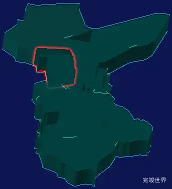 threejs大连市西岗区geoJson地图3d地图红色描边闪烁警报