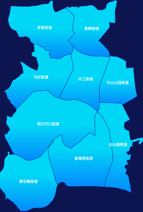 大连市沙河口区geoJson地图