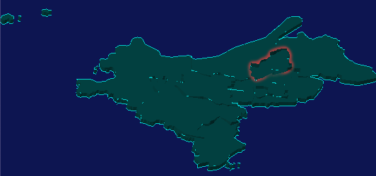 threejs大连市甘井子区geoJson地图3d地图红色描边闪烁警报