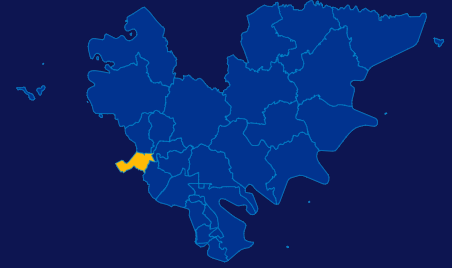 echarts大连市金州区geoJson地图指定区域高亮