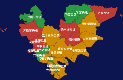 echarts大连市金州区geoJson地图tooltip自定义html