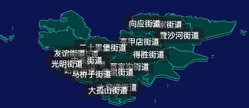 threejs大连市金州区geoJson地图3d地图css2d标签