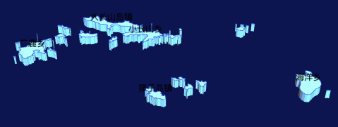 echarts大连市长海县geoJson地图3d地图