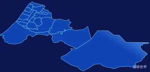 echarts鞍山市铁东区geoJson地图全局颜色渐变