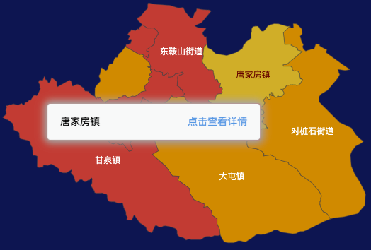 echarts鞍山市千山区geoJson地图tooltip自定义html