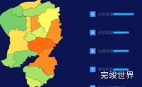 echarts鞍山市台安县geoJson地图地图排行榜效果实例代码