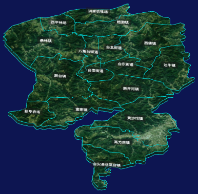 threejs鞍山市台安县geoJson地图3d地图自定义贴图加CSS3D标签