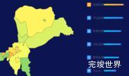 echarts抚顺市东洲区geoJson地图地图排行榜效果代码演示