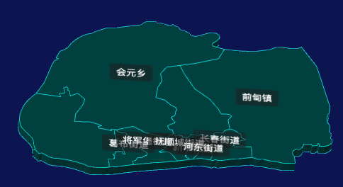 threejs抚顺市顺城区geoJson地图3d地图CSS3D标签