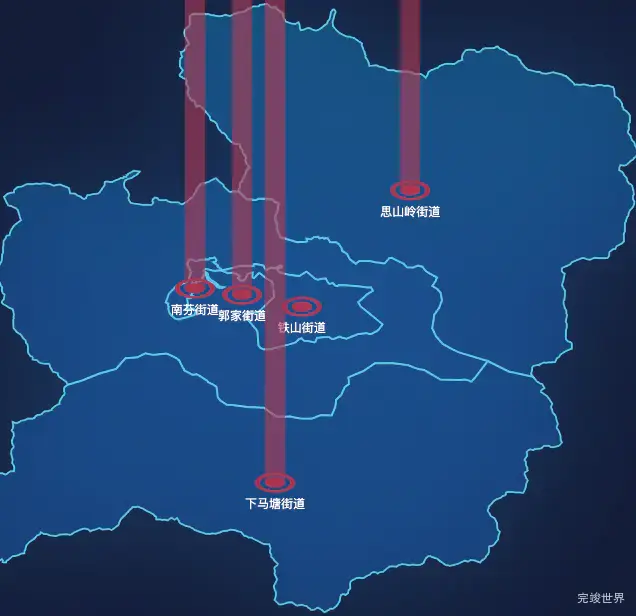 echarts本溪市南芬区geoJson地图添加柱状图