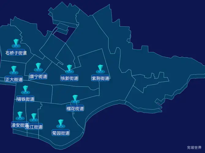 echarts锦州市凌河区geoJson地图点击跳转到指定页面