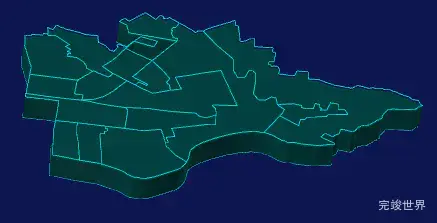 threejs锦州市凌河区geoJson地图3d地图