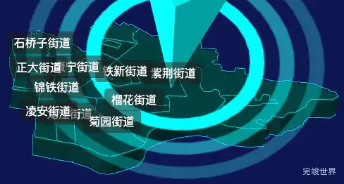 threejs锦州市凌河区geoJson地图3d地图添加旋转棱锥