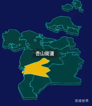 threejs锦州市太和区geoJson地图3d地图鼠标移入显示标签并高亮