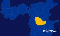 echarts锦州市凌海市geoJson地图区域闪烁效果实例