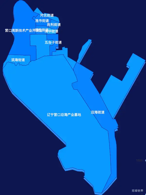 echarts营口市西市区geoJson地图 visualMap控制地图颜色