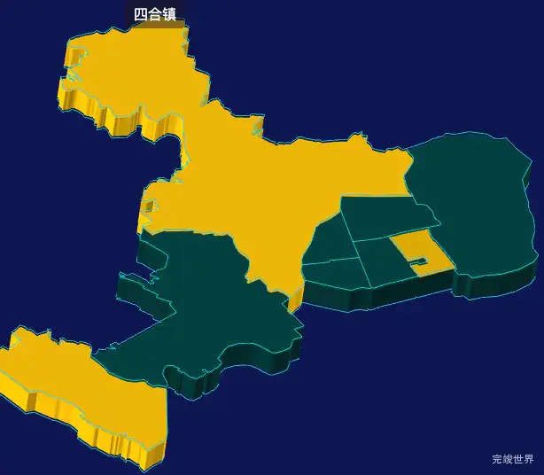 threejs阜新市细河区geoJson地图3d地图指定区域闪烁