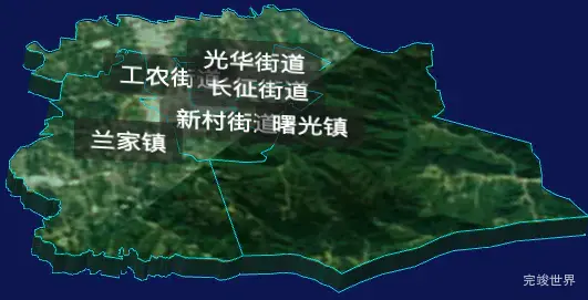 threejs辽阳市宏伟区geoJson地图3d地图CSS3D标签