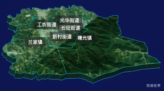 threejs辽阳市宏伟区geoJson地图3d地图