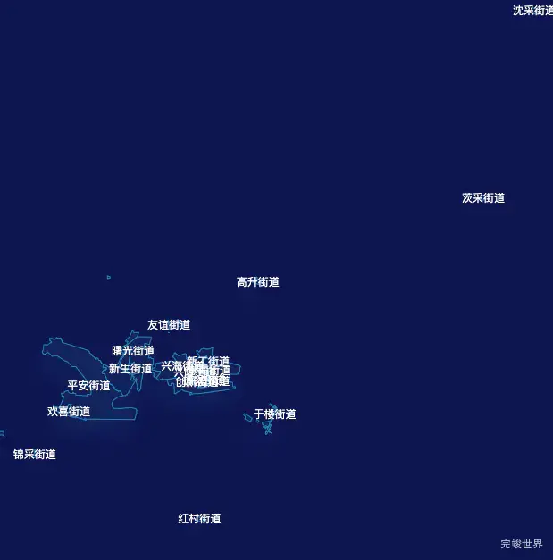 echarts盘锦市兴隆台区geoJson地图地图下钻展示