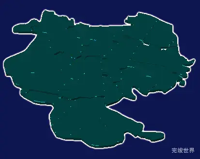 threejs盘锦市大洼区geoJson地图3d地图添加描边效果