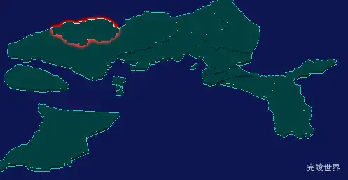 threejs盘锦市盘山县geoJson地图3d地图红色描边闪烁警报