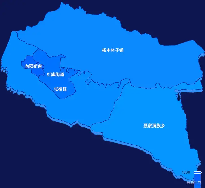 echarts铁岭市清河区geoJson地图 visualMap控制地图颜色